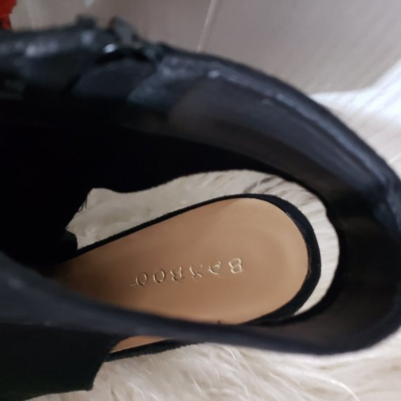 BAMBOO Dayna open back wedge booties side zipper - Picture 5 of 7